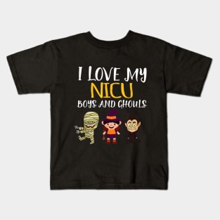 Halloween I Love My NICU Boys and Ghouls for NICU Kids T-Shirt